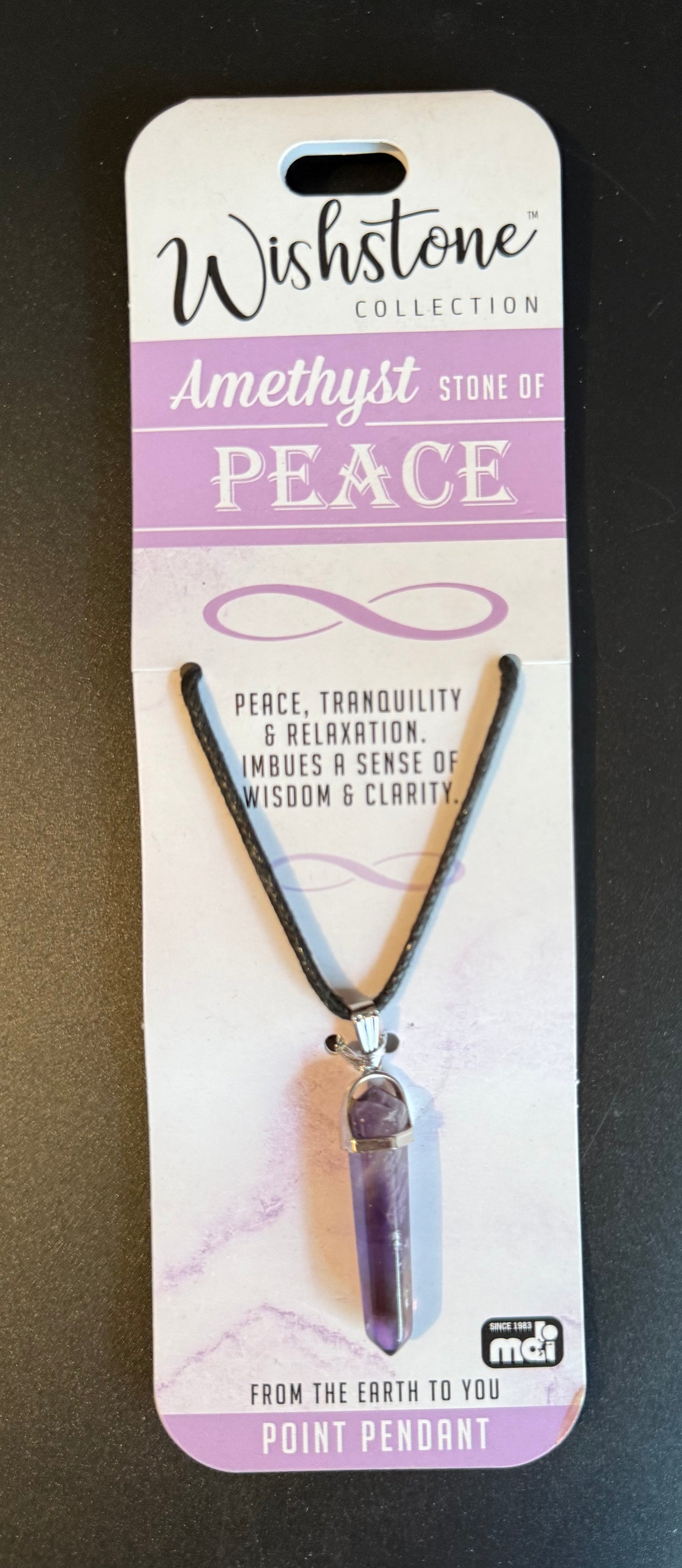 Wishstone Pendant Cord Necklace