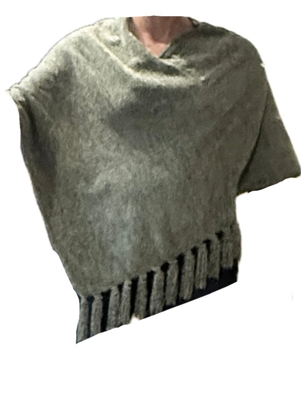 *V Neck Soft Knit Poncho