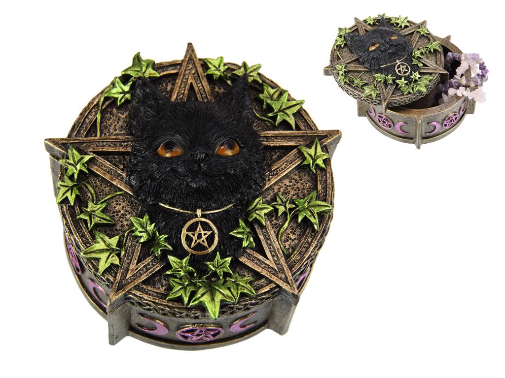*Witch Cat Celtic Trinket Box