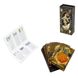 *78 Card Gold Tarot Deck With Guide Book