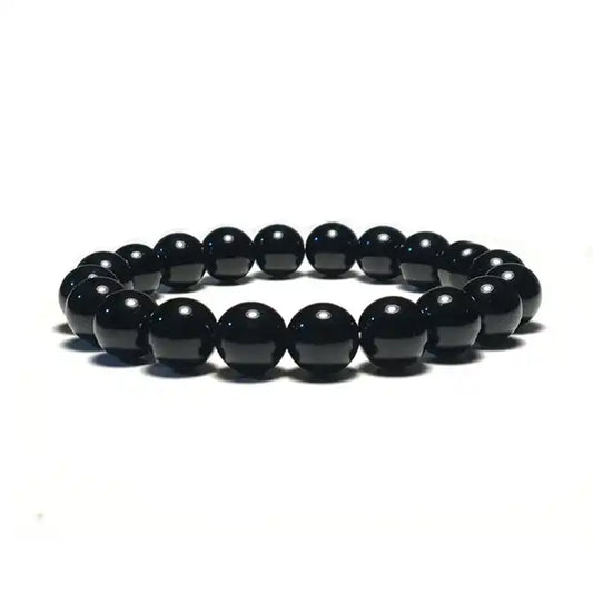 Black Obsidian Beaded Bracelet