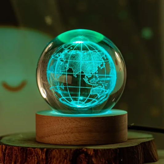 3D Planets Crystal Ball Lamps