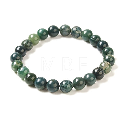 Moss Agate Beaded Bracelet