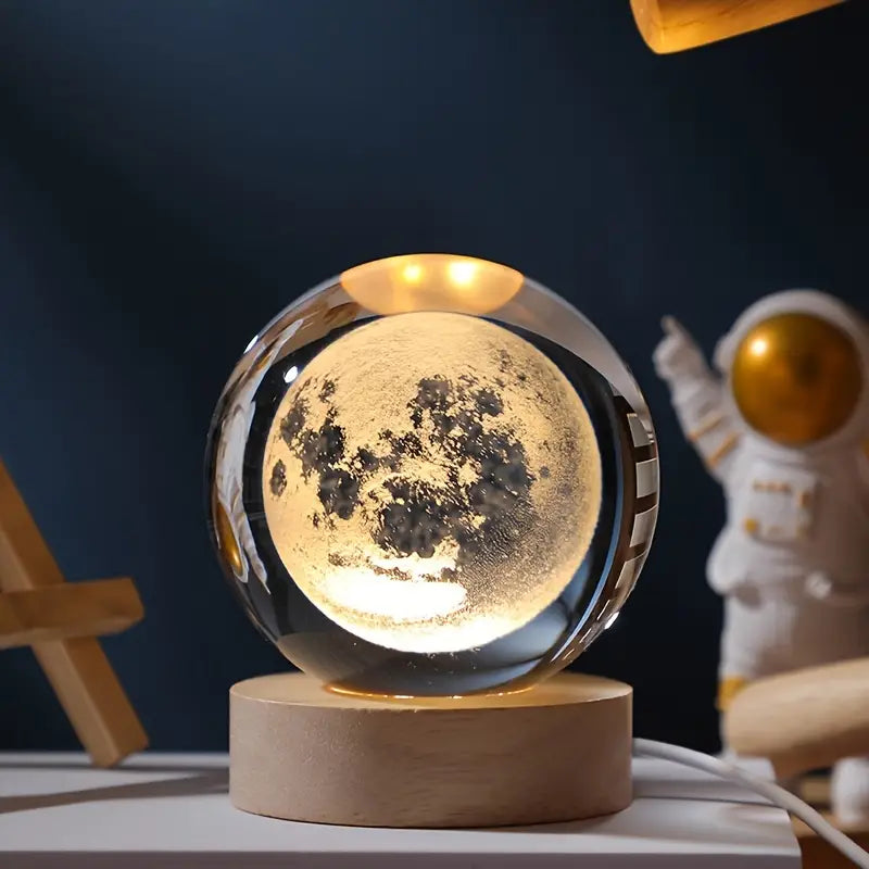 3D Planets Crystal Ball Lamps