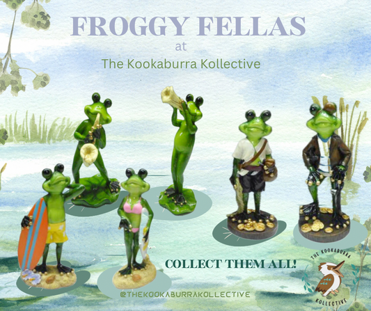 Green Froggy Fellas Marble look Frogs