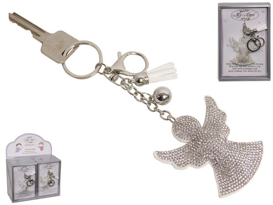 Silver Angel Keyring