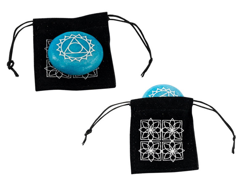 Marble Chakra Meditation Stone in Gift Bag