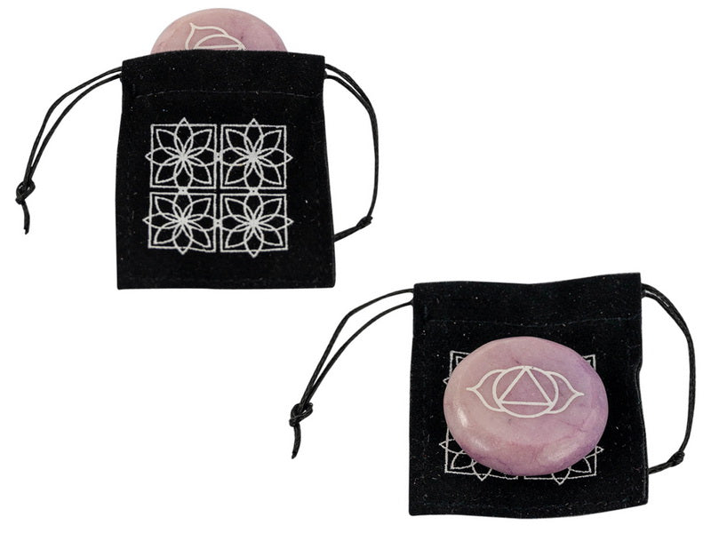 Marble Chakra Meditation Stone in Gift Bag