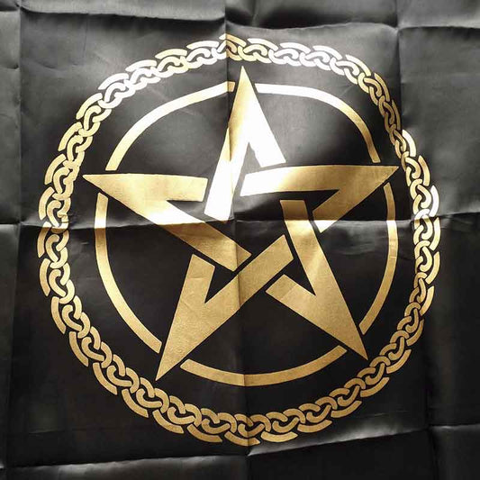Satin Pentagram Design Altar Table Cloth