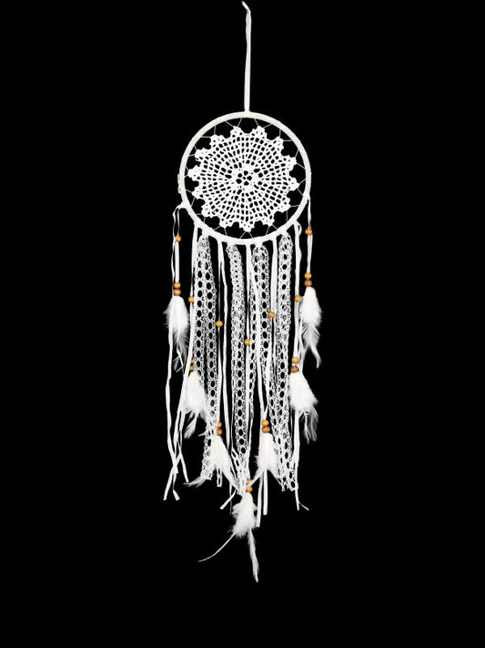 White Crochet & Lace Design Dream Catcher (Small)