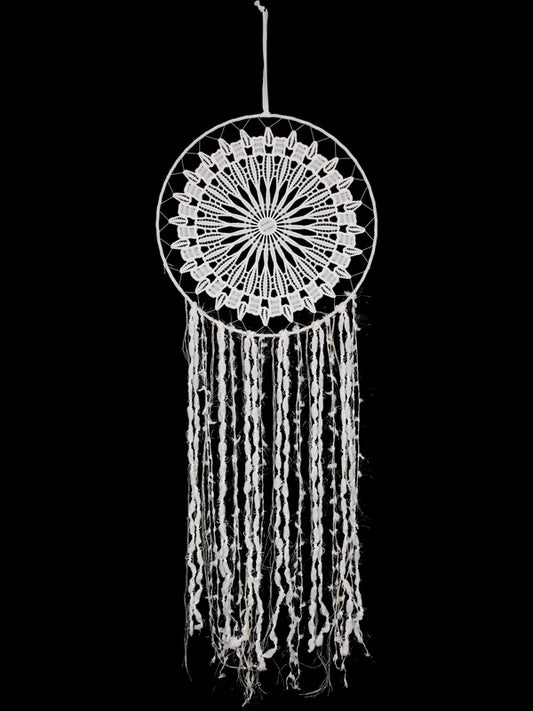 White Crochet & Lace Design Dream Catcher