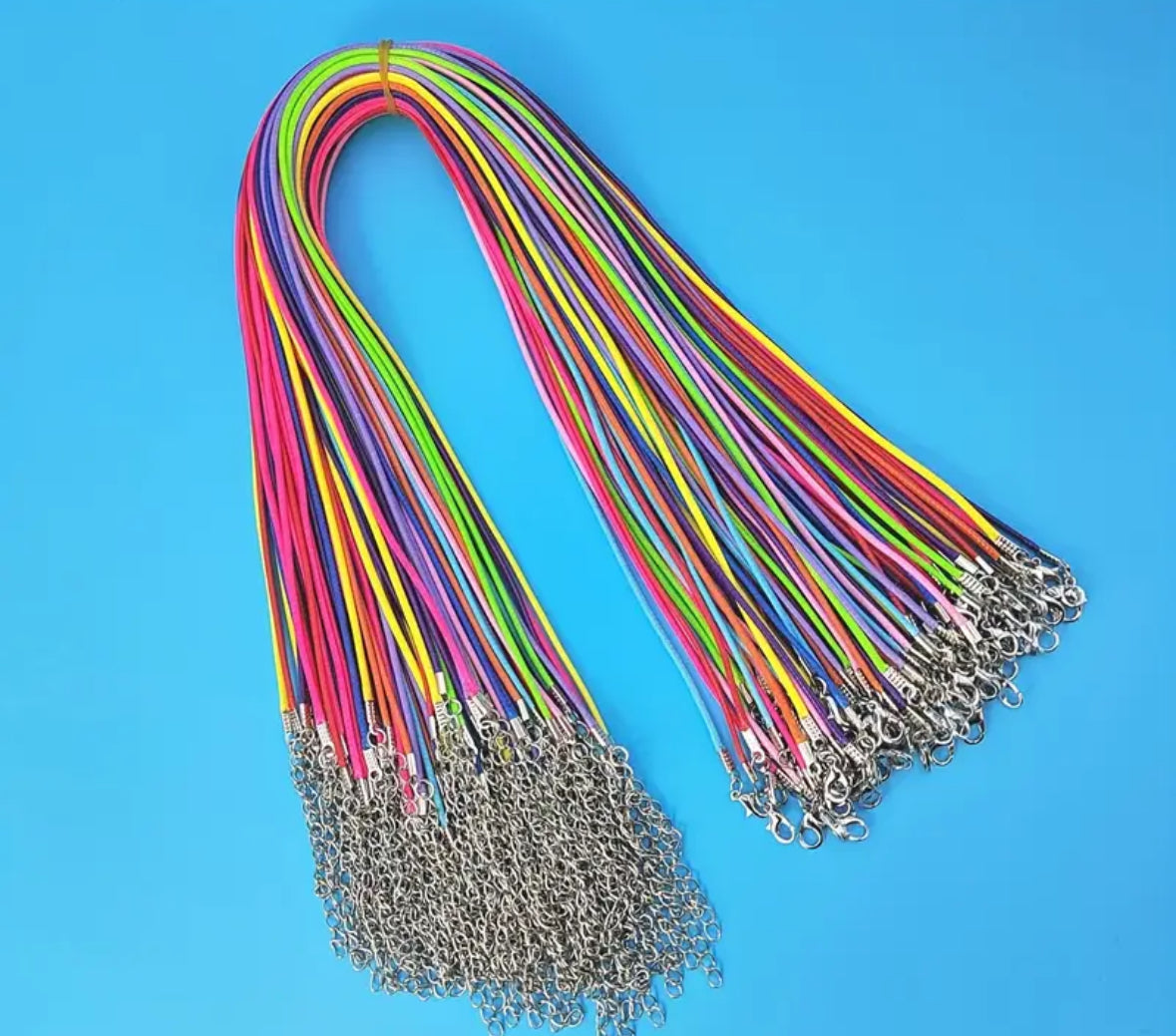 Colourful Leather Wax Rope Necklaces