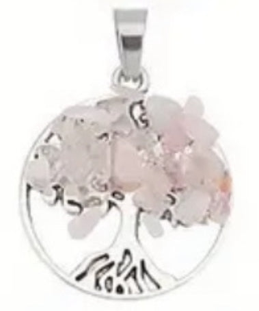 Tree of Life Chip Stone Necklaces