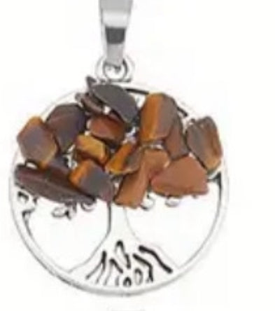 Tree of Life Chip Stone Necklaces