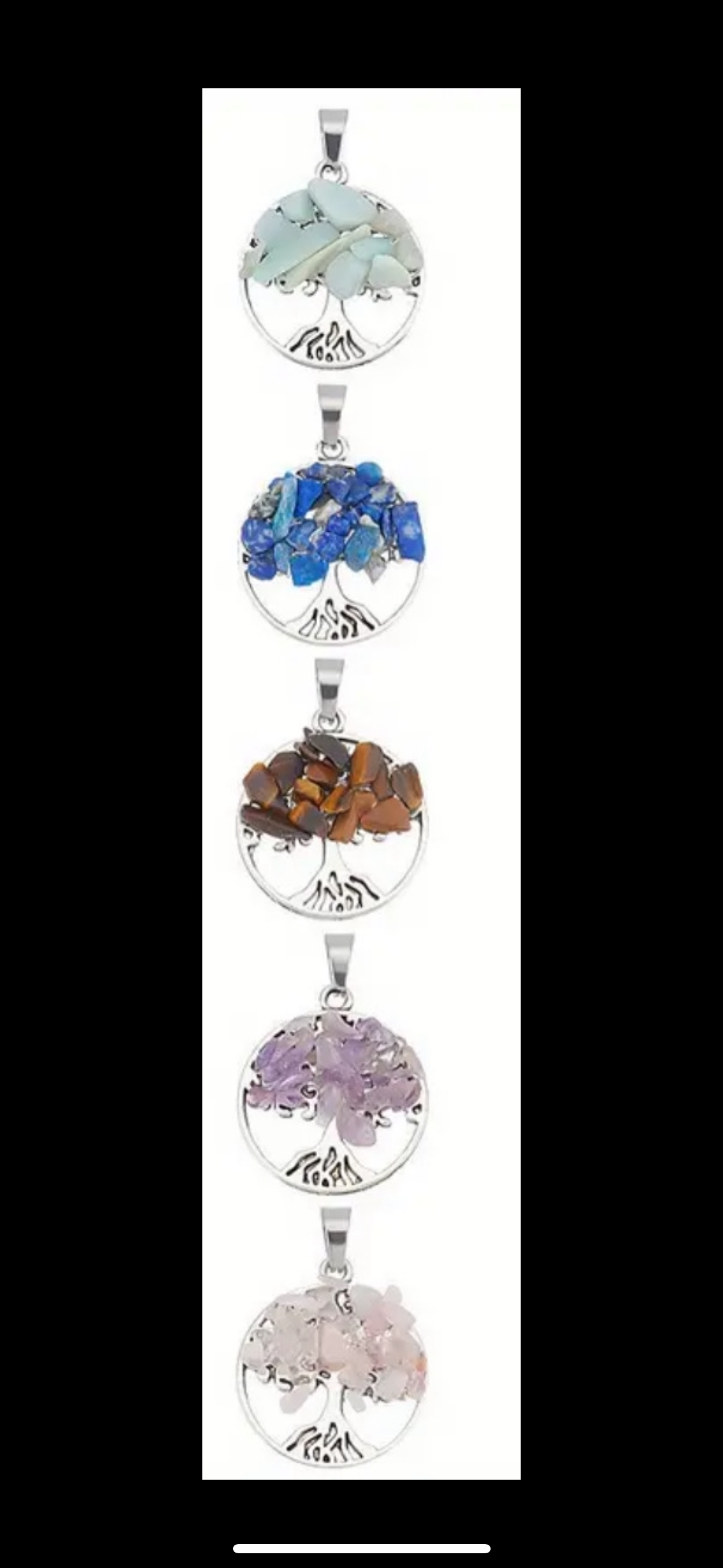 Tree of Life Chip Stone Necklaces