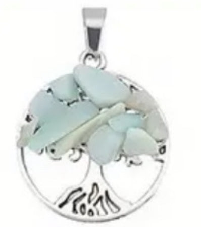 Tree of Life Chip Stone Necklaces