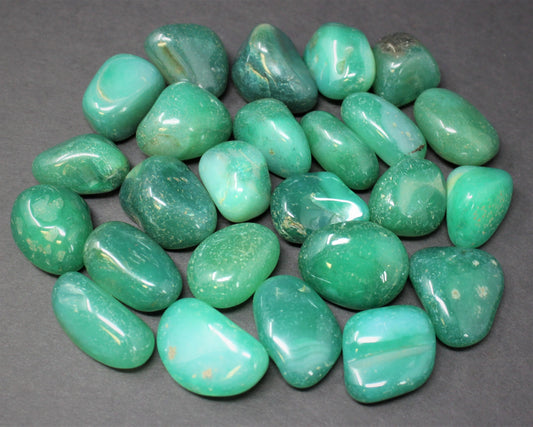 Green Agate Tumbled Stones