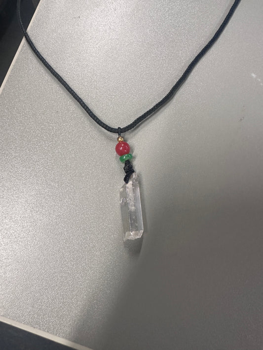 Clear Quartz Point Pendant Necklace