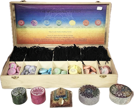 Marble Chakra Meditation Stone in Gift Bag