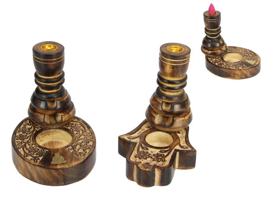 Mango Wood Backflow Incense Burner