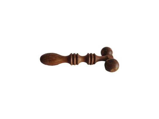 Small Wooden Hand Held Body & Leg Massager