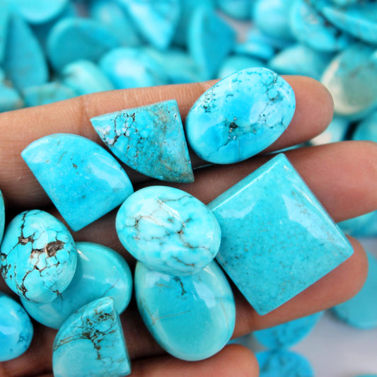 Blue Howlite Tumbled Gemstones