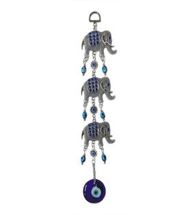 EVIL EYE METAL TRIPLE ELEPHANT
