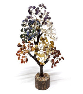 300 BEAD 7 CHAKRA TREE ON WOODEN BASE