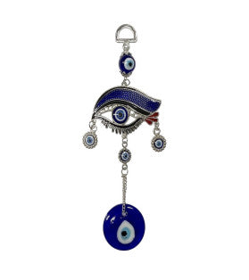 Evil Eye Metal Hanging Plaque With Blue Eye