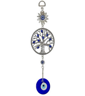 Evil Eye Metal Round Tree of Life