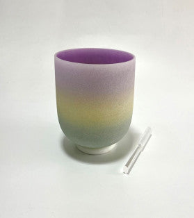 Frosted Crystal Rainbow Singing Bowl F Note