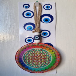 Large Glass Hanging Evil Eye