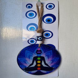 Large Glass Hanging Evil Eye