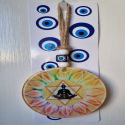 Large Glass Hanging Evil Eye