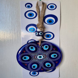 Large Glass Hanging Evil Eye