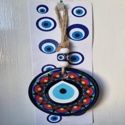 Large Glass Hanging Evil Eye