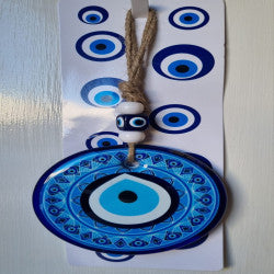 Large Glass Hanging Evil Eye