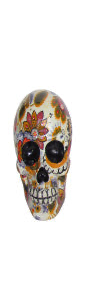 Resin Skull With Paisley Prints