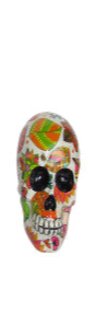 Resin Skull With Paisley Prints