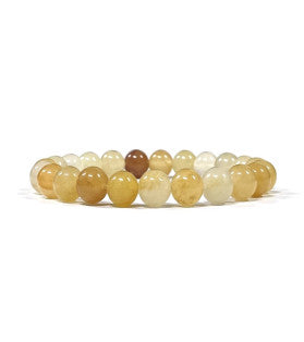 Yellow Jade Gem Beaded Bracelet