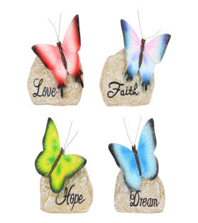 10cm Butterfly on Inspirational Rock