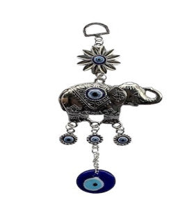 Evil Eye Metal Silver Elephant
